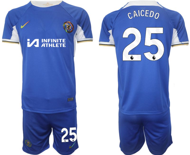 Men 2023-2024 Club Chelsea FC home blue #25 Soccer Jersey->->Soccer Club Jersey